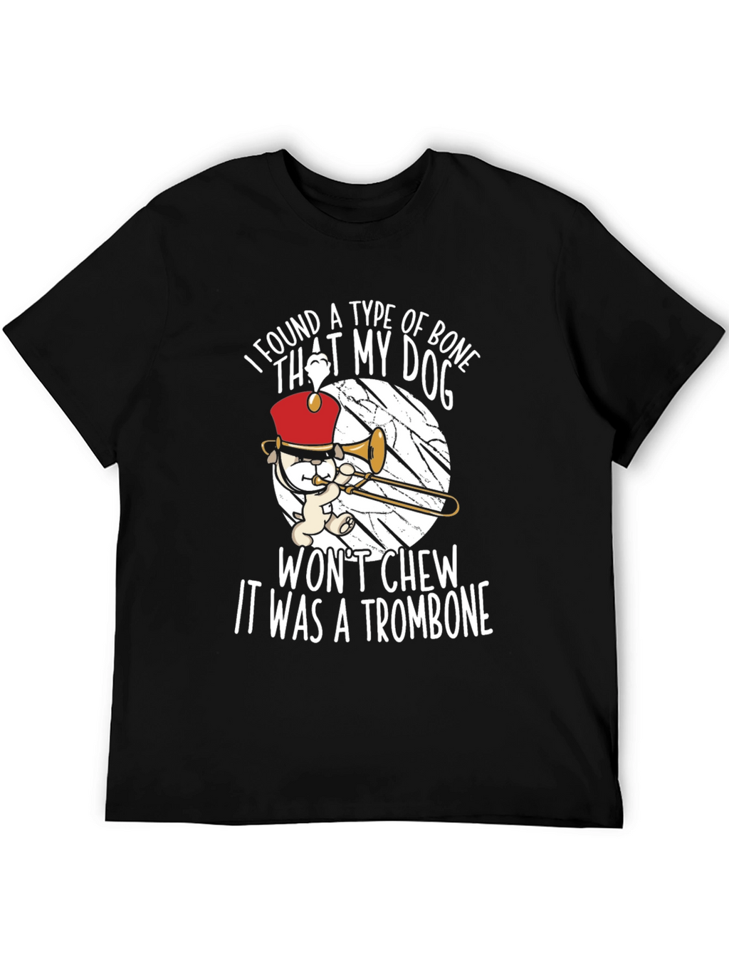 Funny Trombone Dog T-Shirt