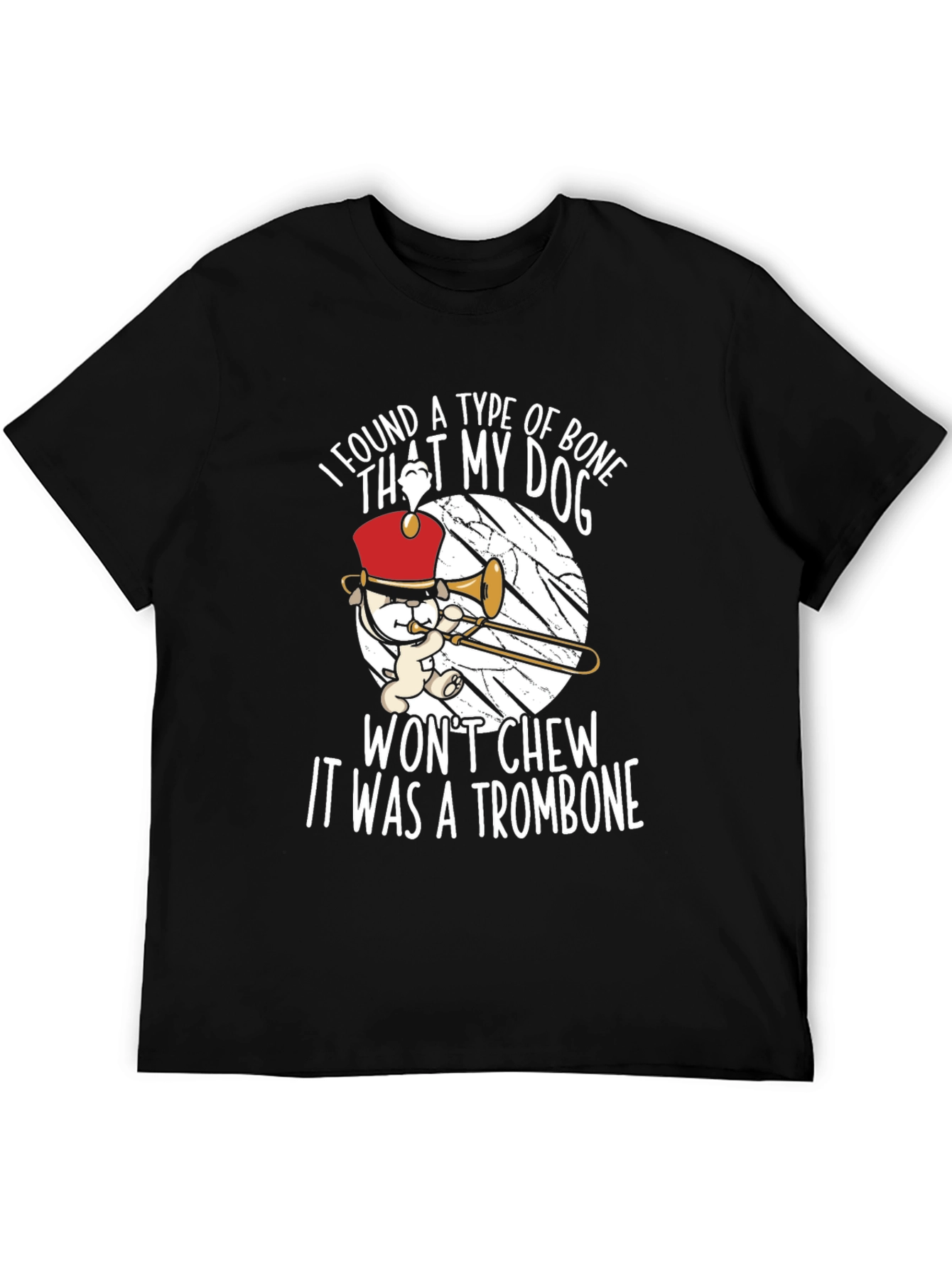 Funny Trombone Dog T-Shirt