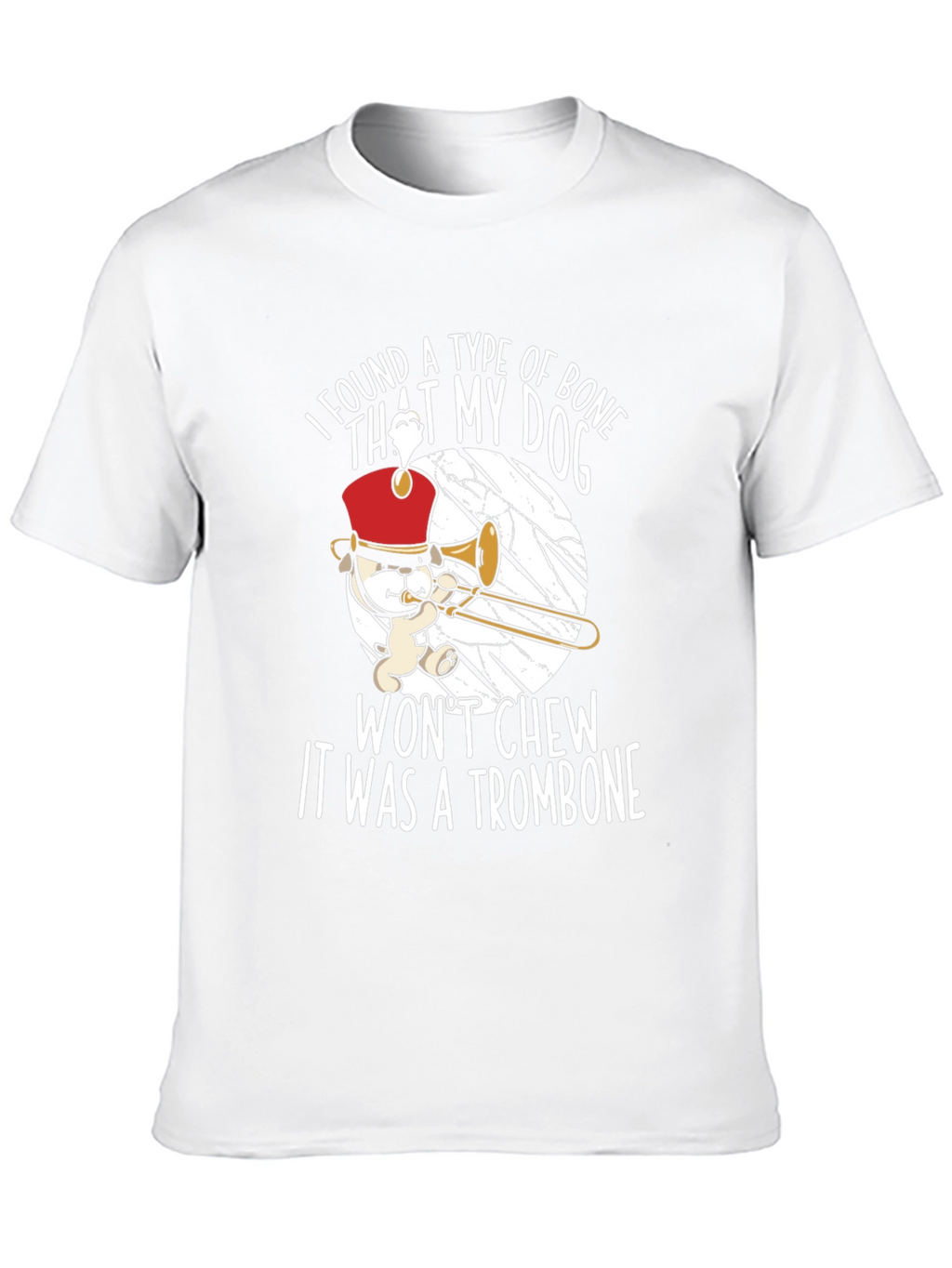 Funny Trombone Dog T-Shirt