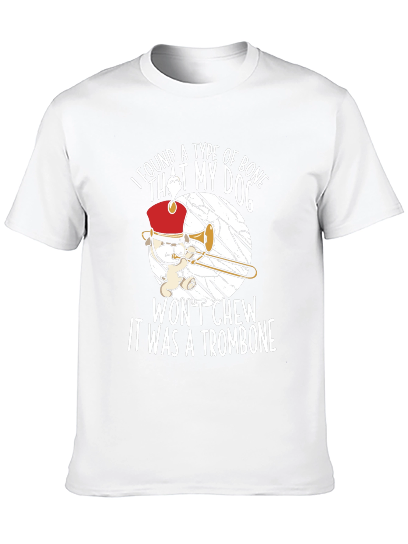 Funny Trombone Dog T-Shirt