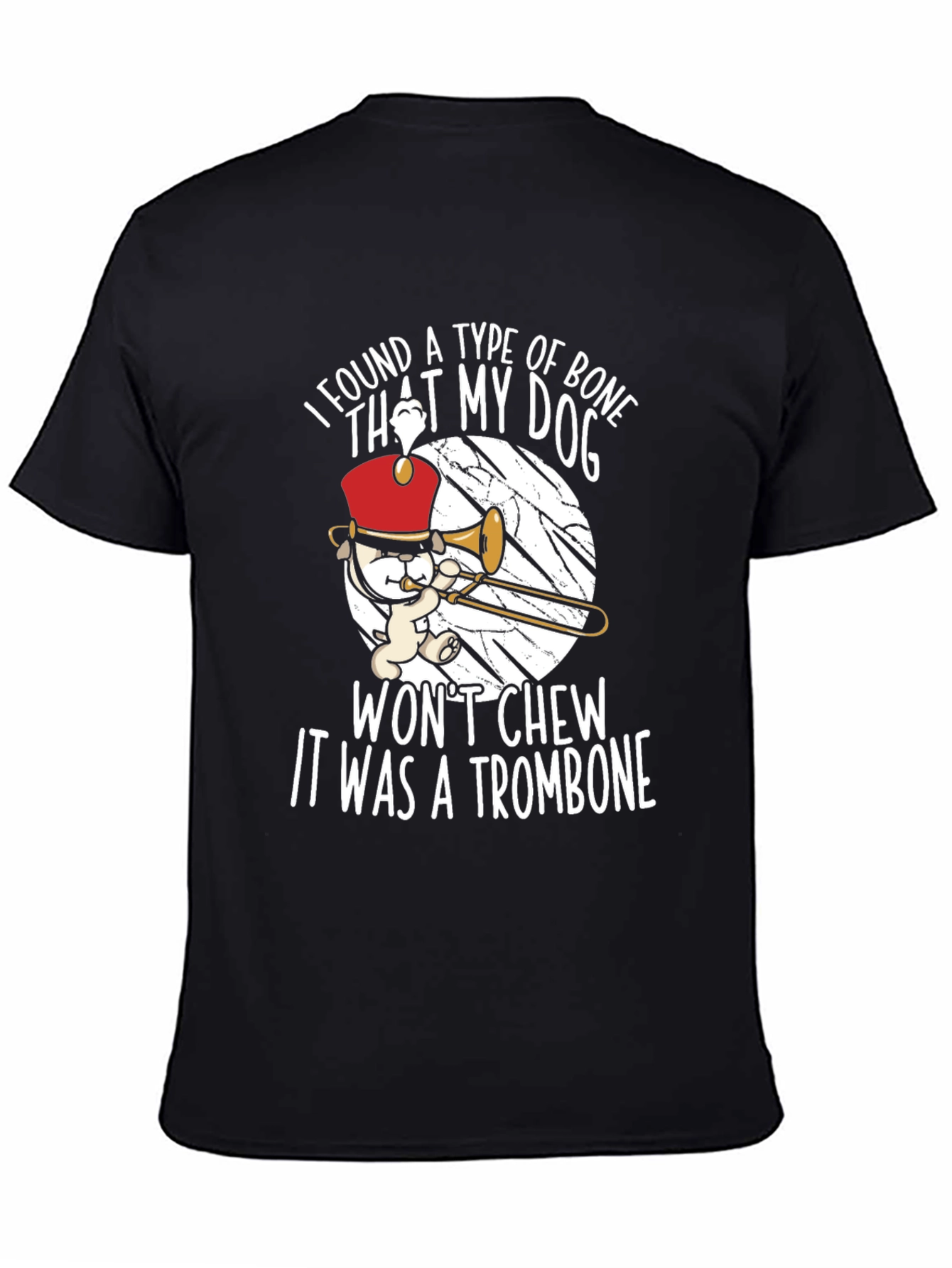 Funny Trombone Dog T-Shirt