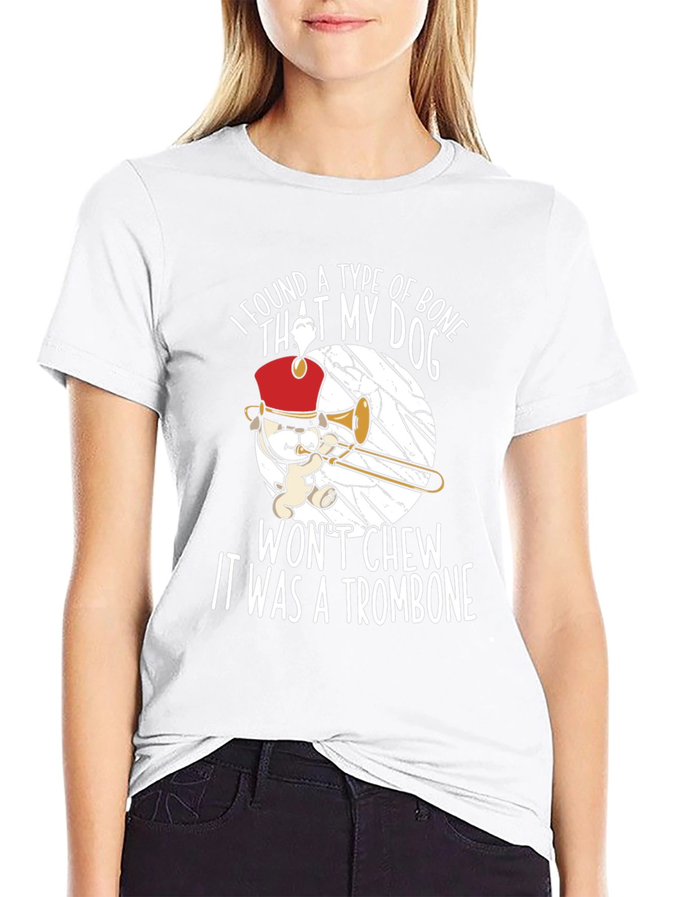 Funny Trombone Dog T-Shirt