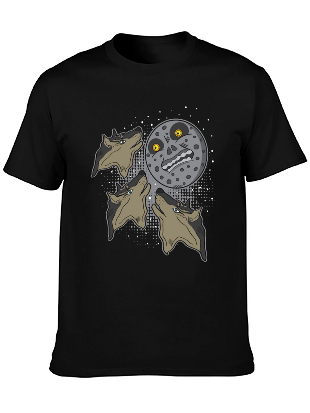 Majoras Mask Moon Wolf Pack Graphic Tee