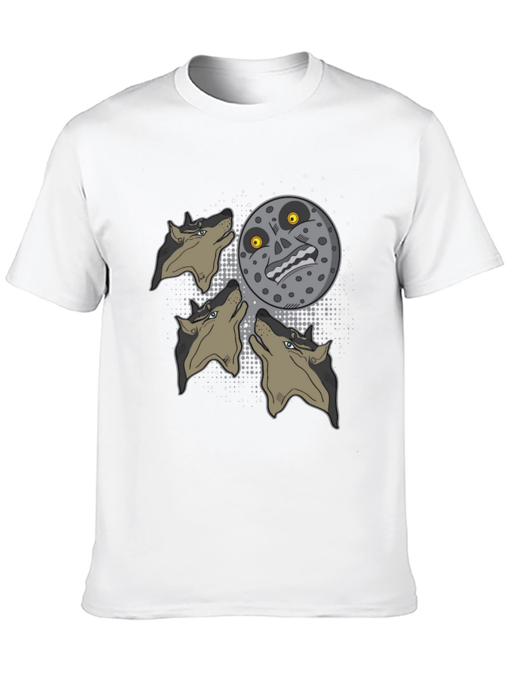 Majoras Mask Moon Wolf Pack Graphic Tee
