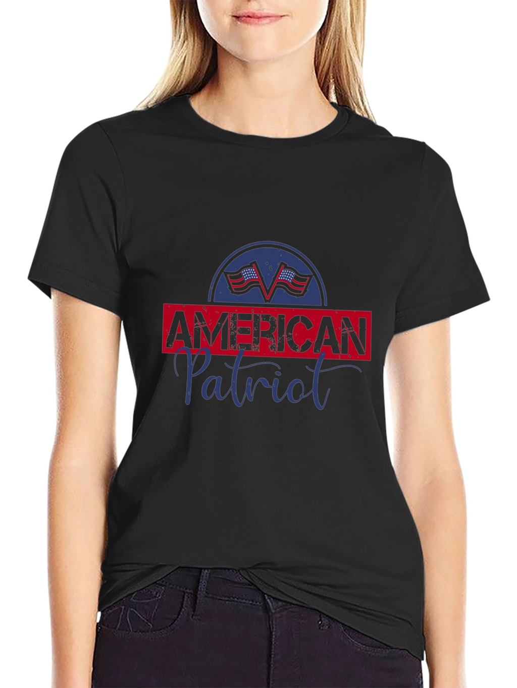 American Patriot Graphic Tee - Black