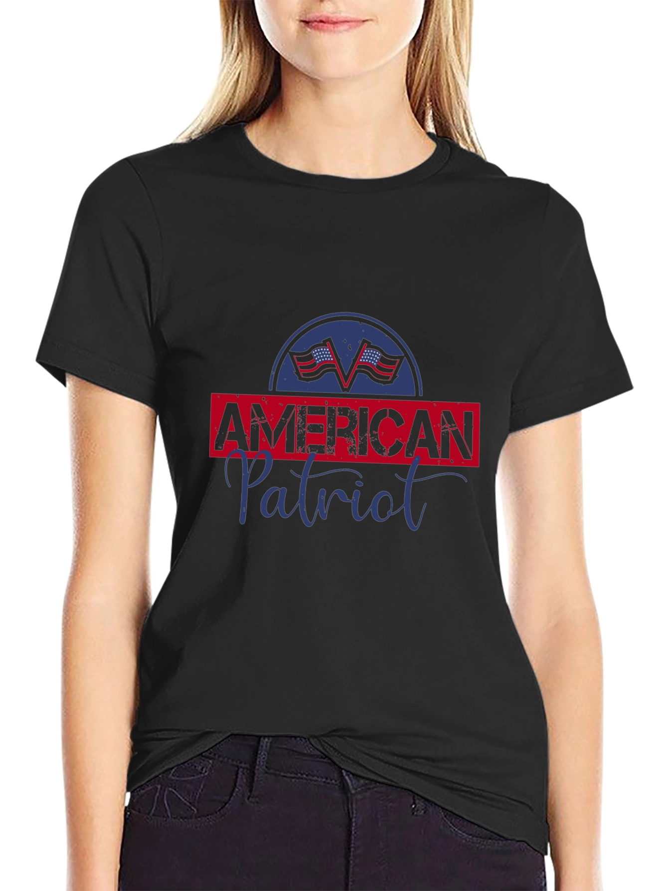 American Patriot Graphic Tee - Black