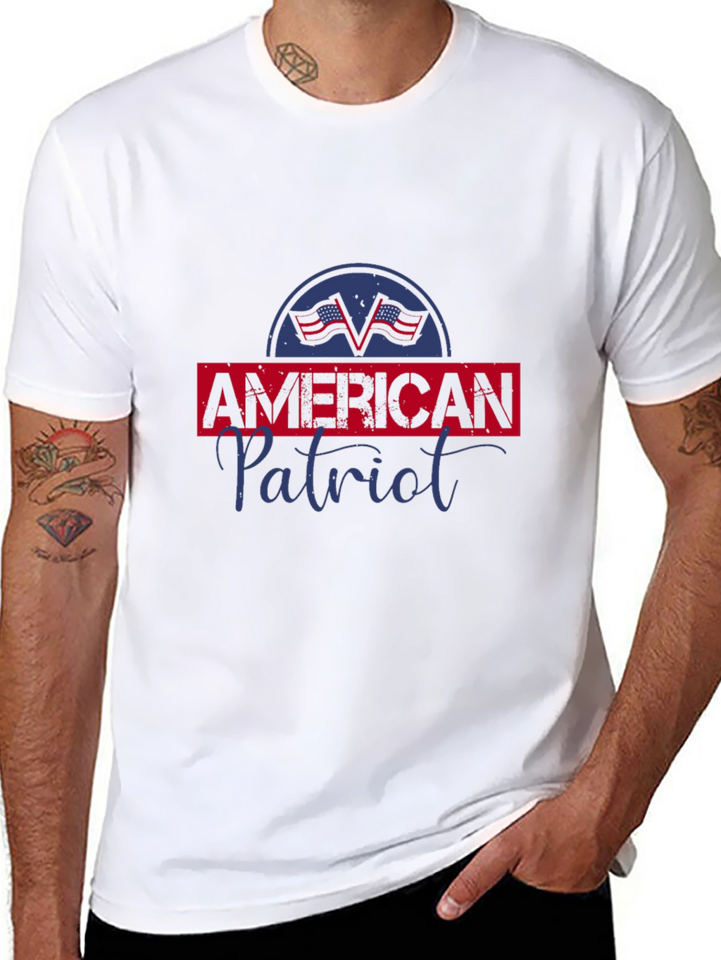 American Patriot Graphic Tee - Black