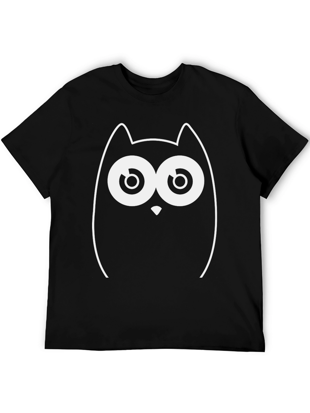 Funny Owl Graphic Black T-Shirt