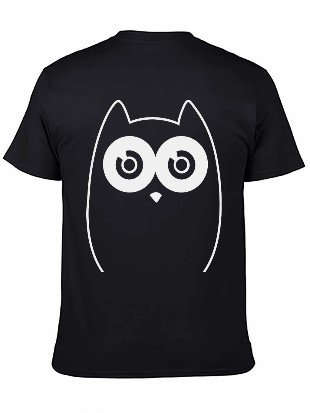 Funny Owl Graphic Black T-Shirt