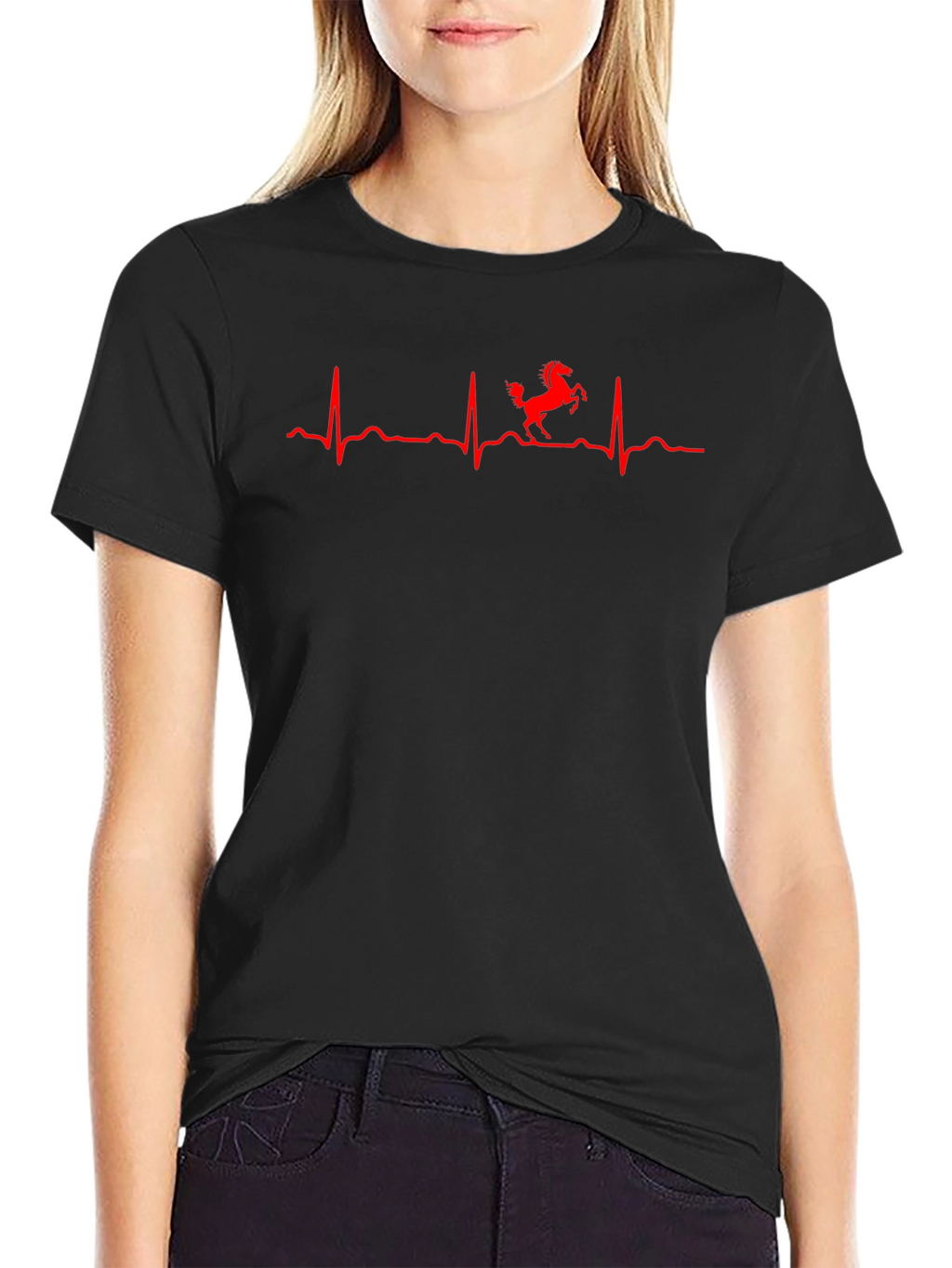 Ferrari Heartbeat T-Shirt - Mens Black Tee
