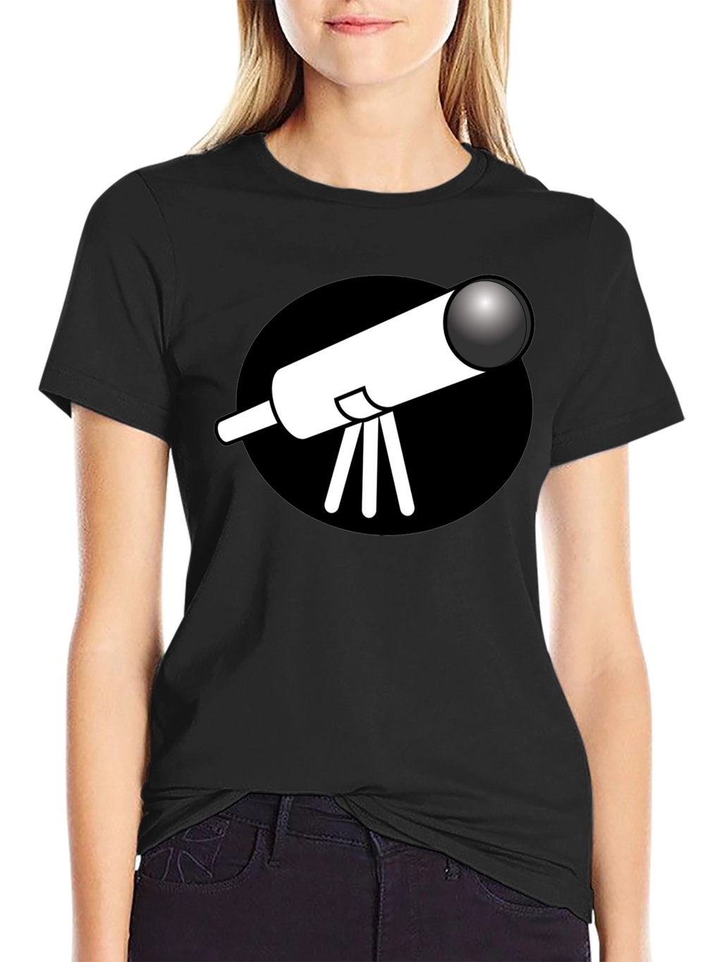 Telescope Graphic Black T-Shirt