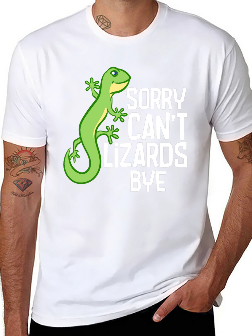 Sorry Cant Lizards Bye Graphic T-Shirt