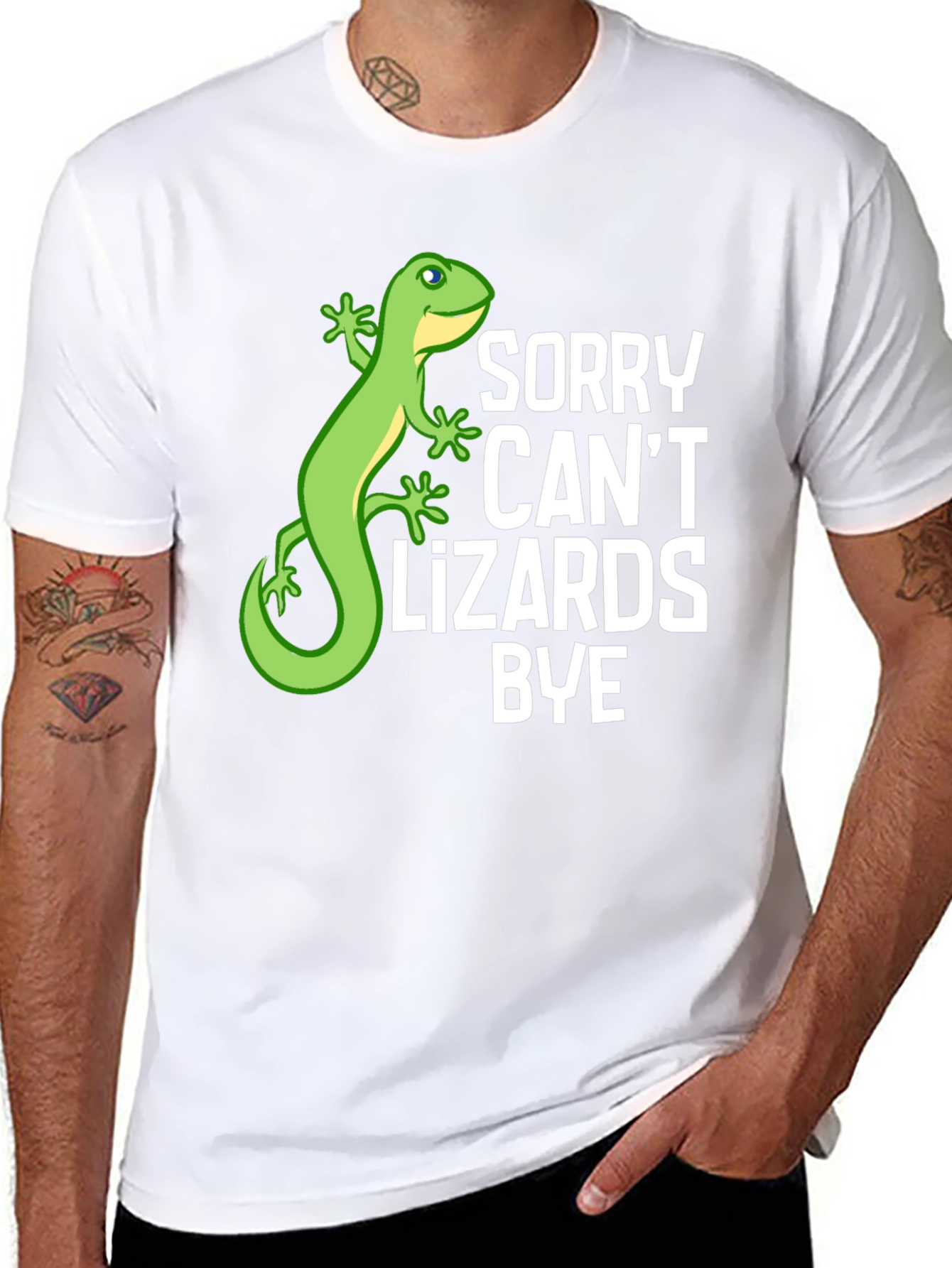 Sorry Cant Lizards Bye Graphic T-Shirt