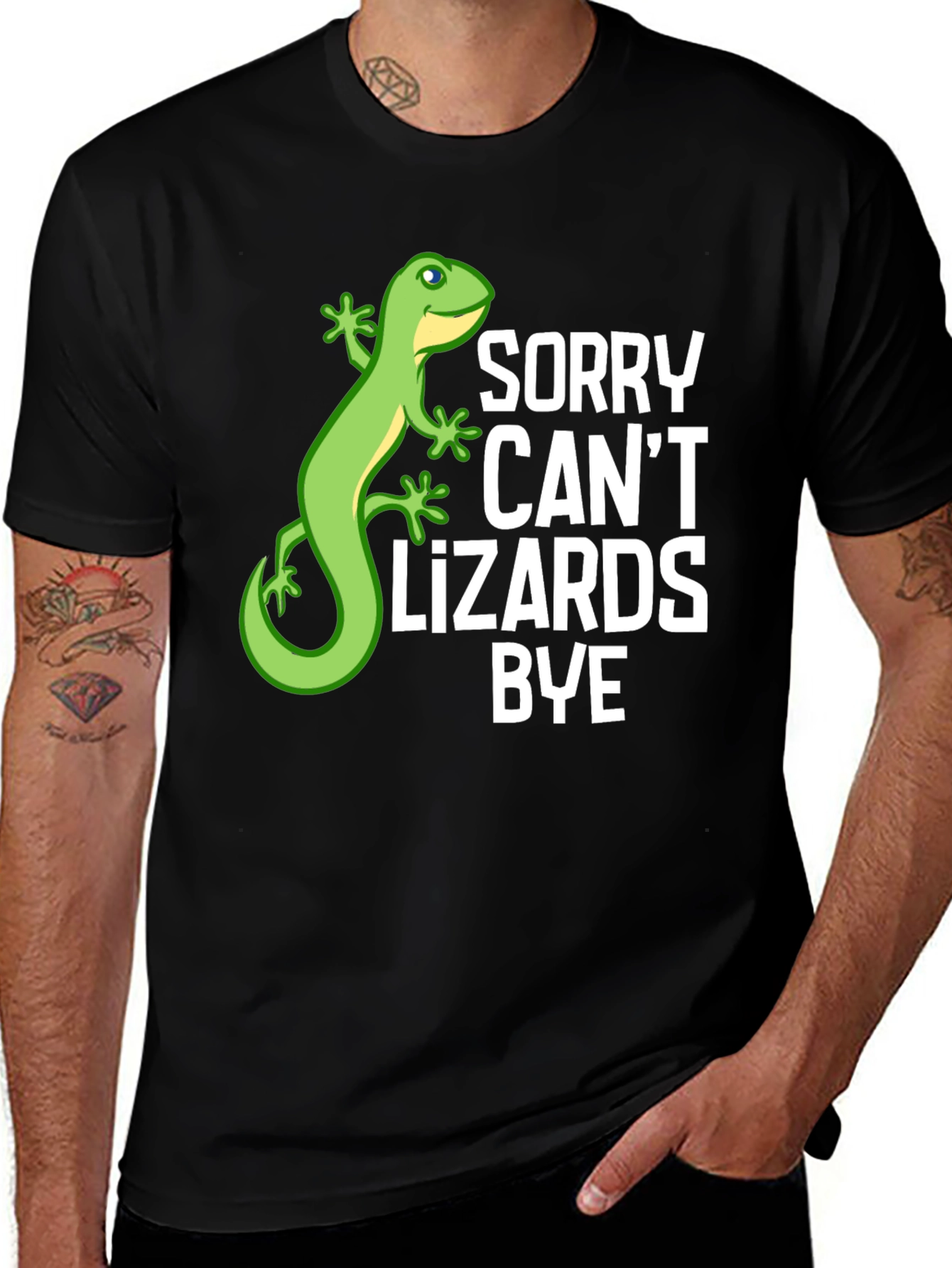 Sorry Cant Lizards Bye Graphic T-Shirt