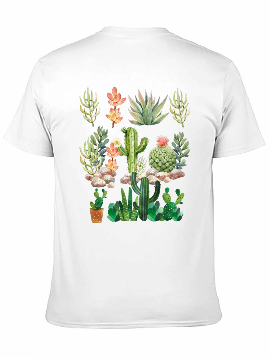 Cactus & Succulent Graphic Black T-Shirt