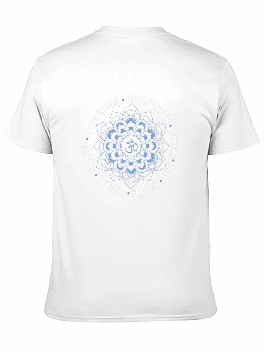 Om Mandala Black T-Shirt - Harmony Love Peace Design