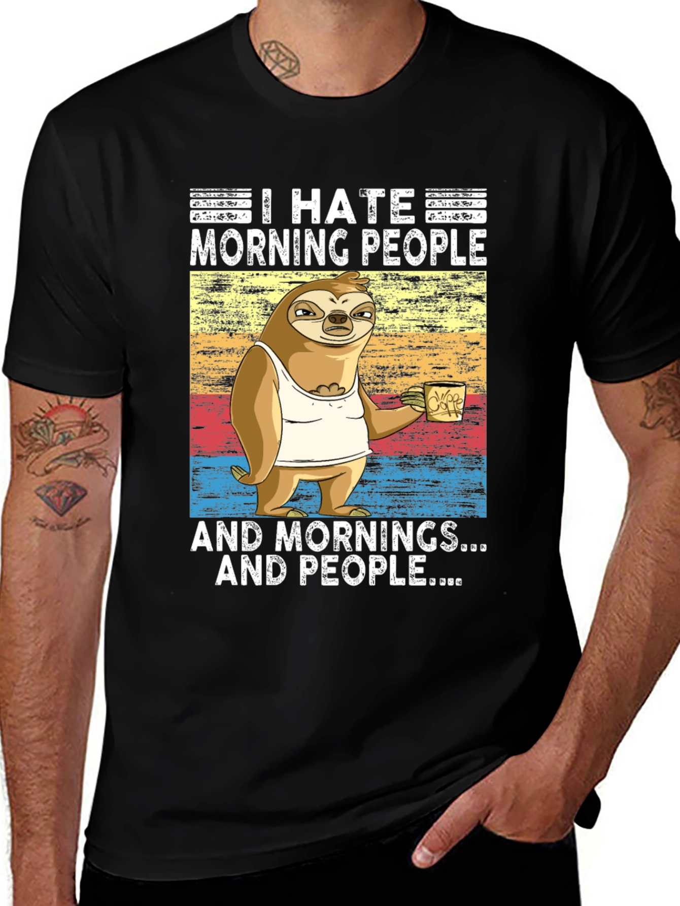 I Hate Morning People Sloth T-Shirt