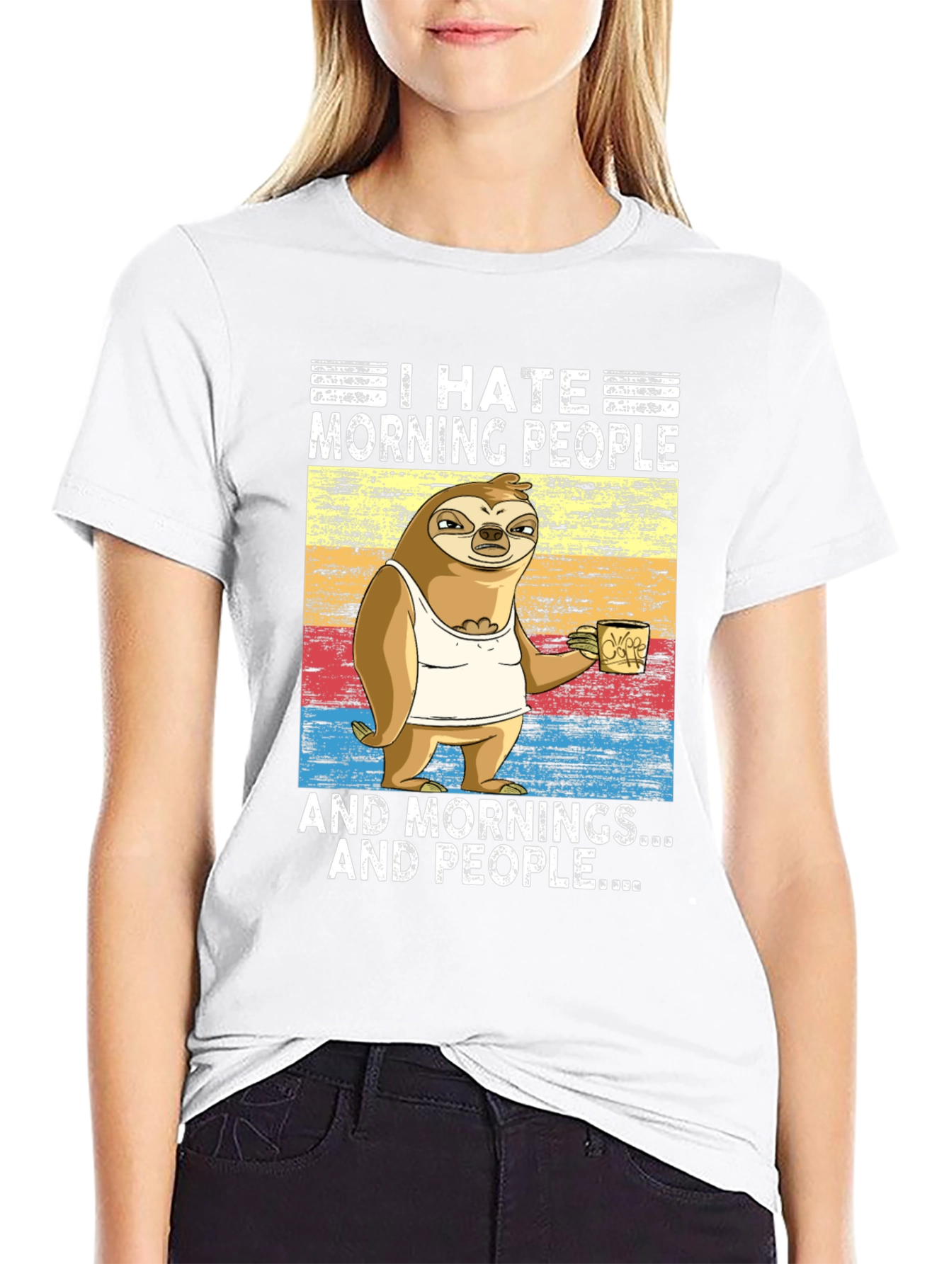 I Hate Morning People Sloth T-Shirt