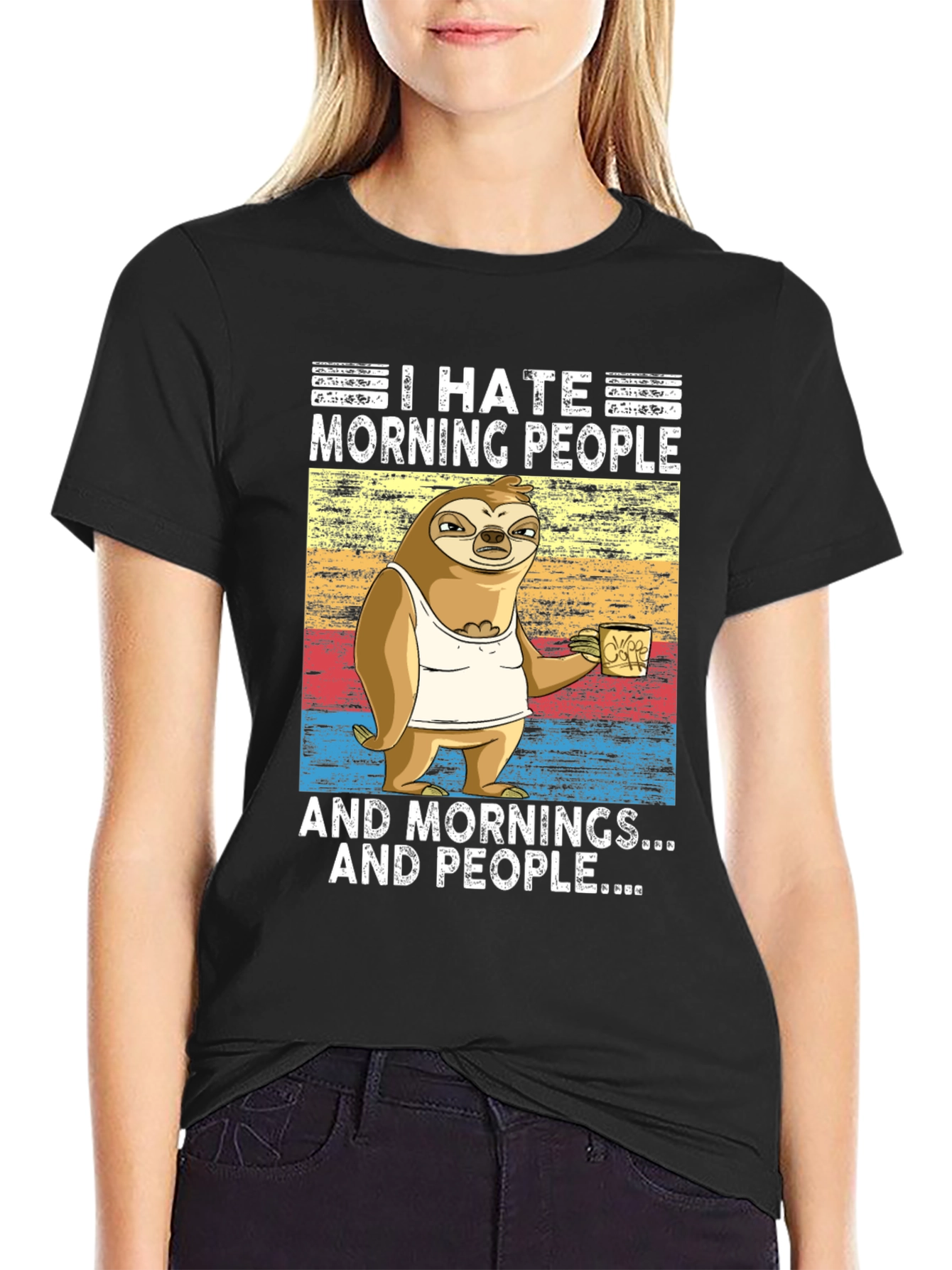 I Hate Morning People Sloth T-Shirt
