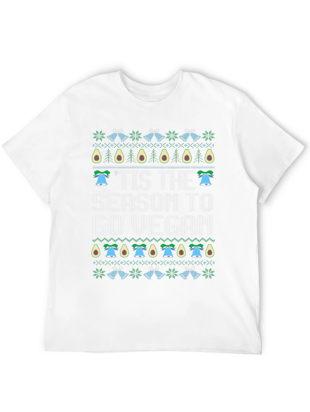 Tis the Season Go Vegan Christmas Ugly Sweater T-Shirt