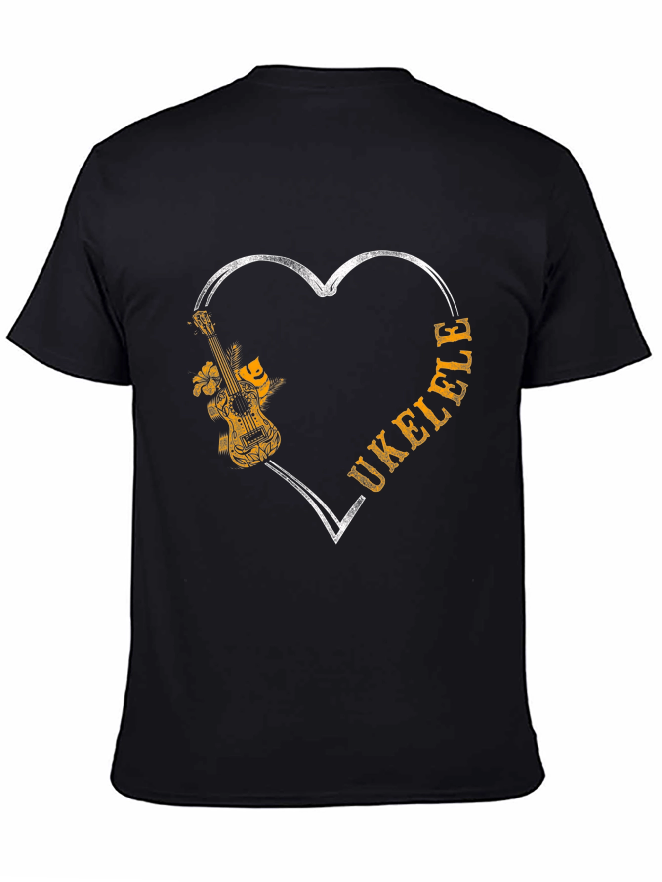 Ukulele Heart Graphic T-Shirt - Music Lover Tee