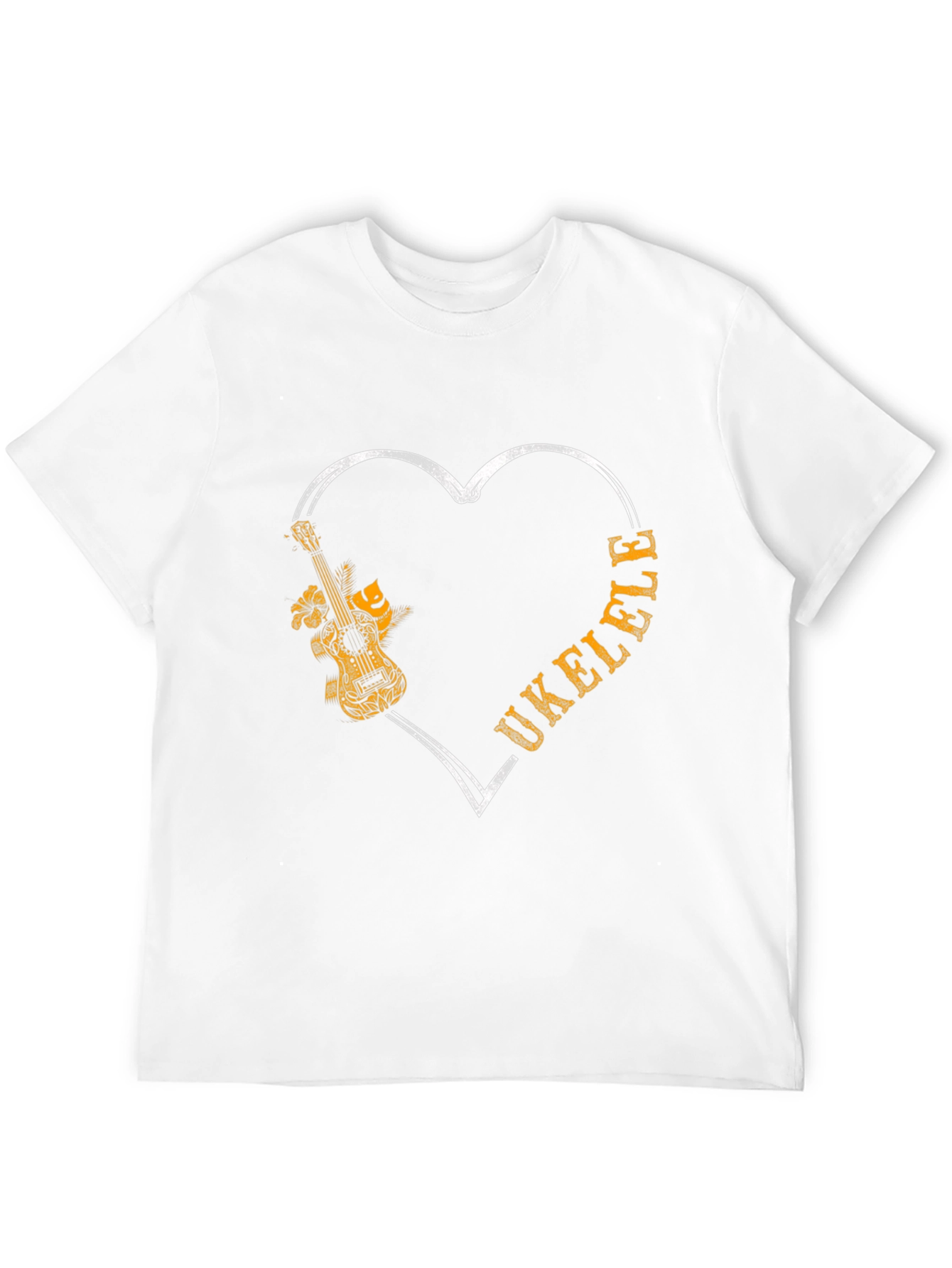 Ukulele Heart Graphic T-Shirt - Music Lover Tee
