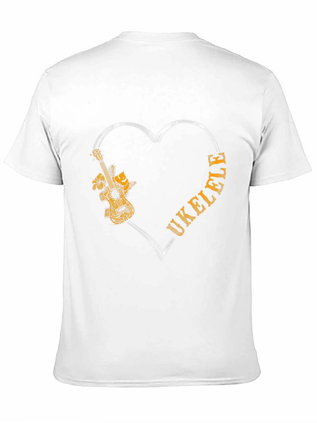 Ukulele Heart Graphic T-Shirt - Music Lover Tee