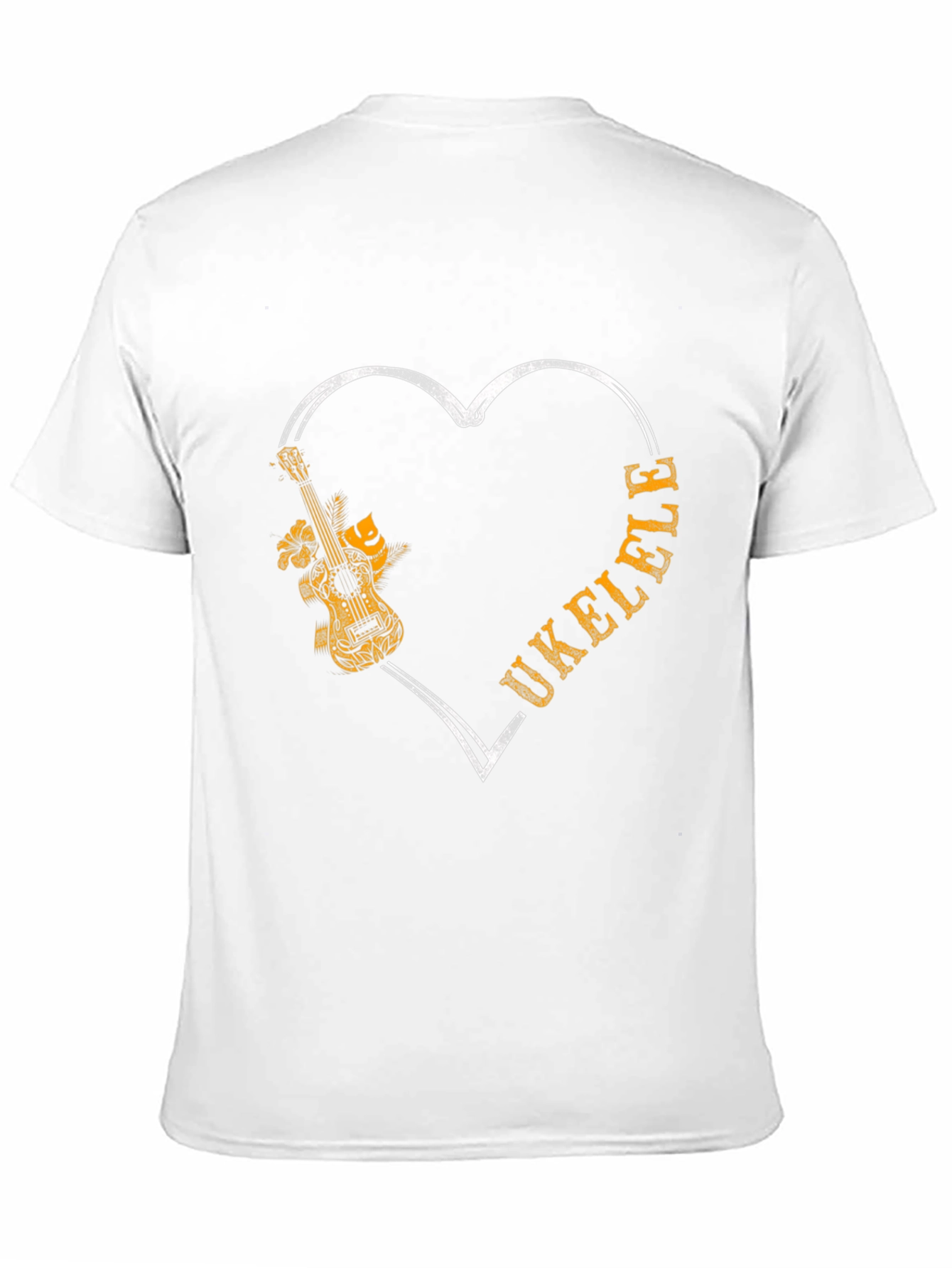 Ukulele Heart Graphic T-Shirt - Music Lover Tee