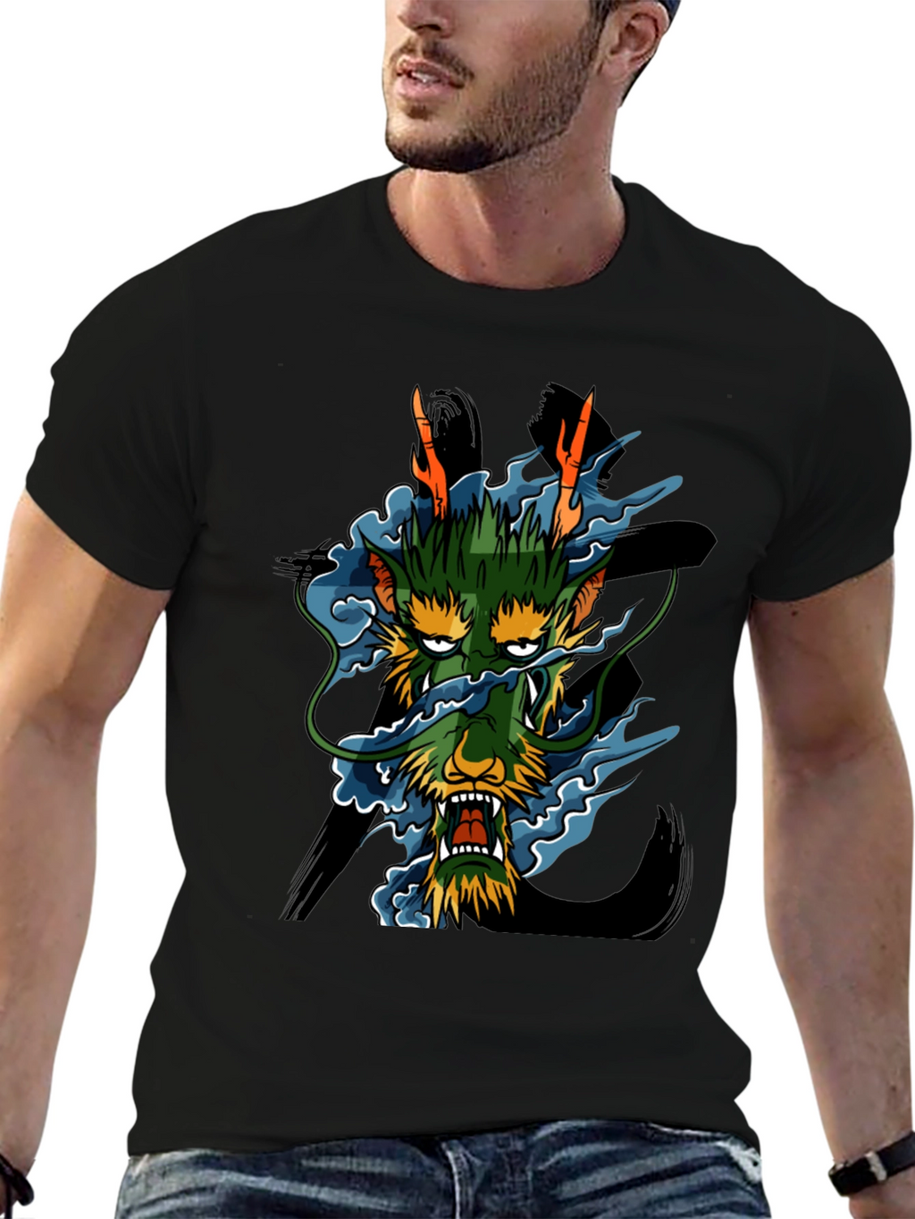 Dragon Graphic Black T-Shirt