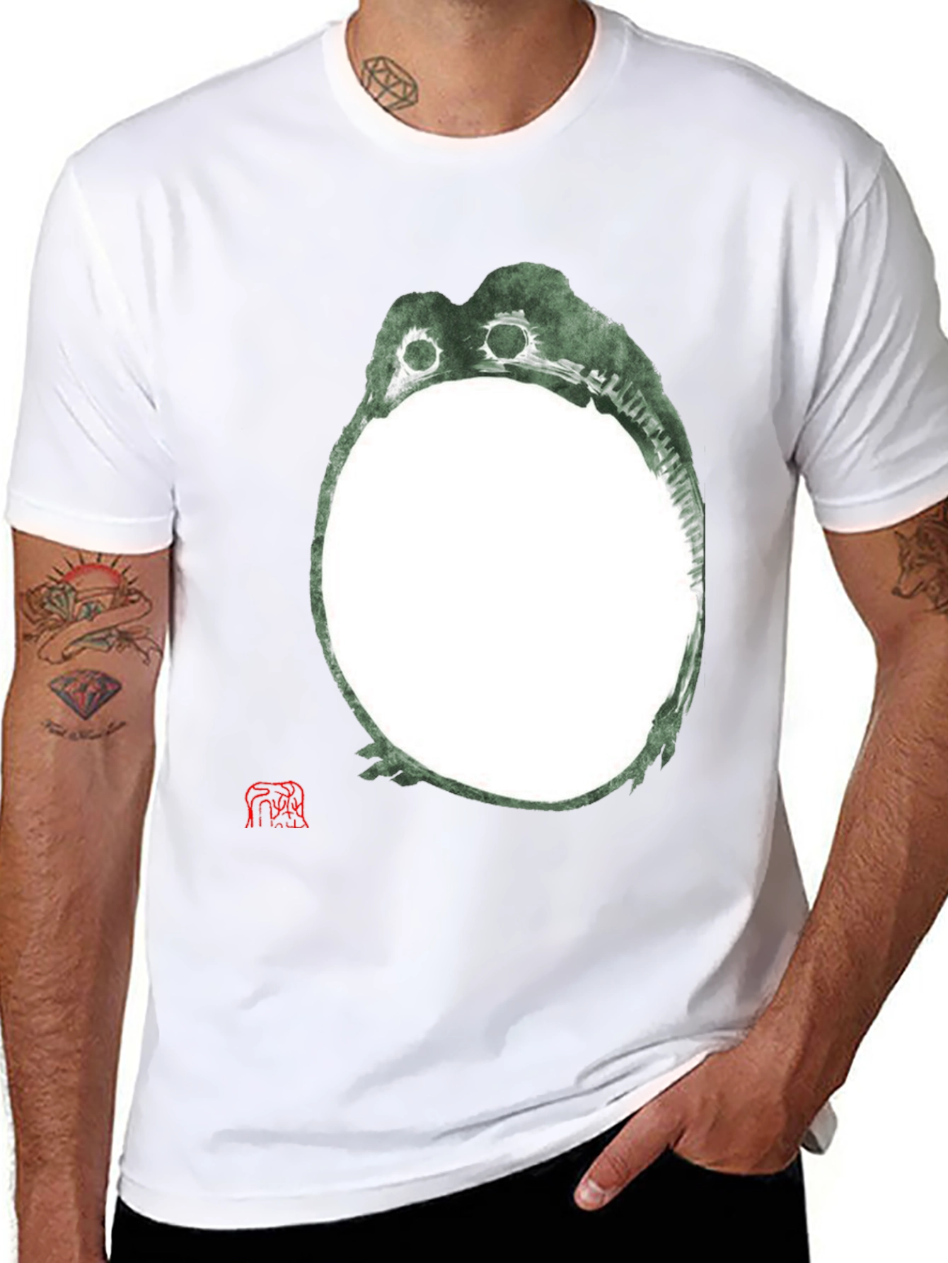 Unique Frog Graphic Black T-Shirt