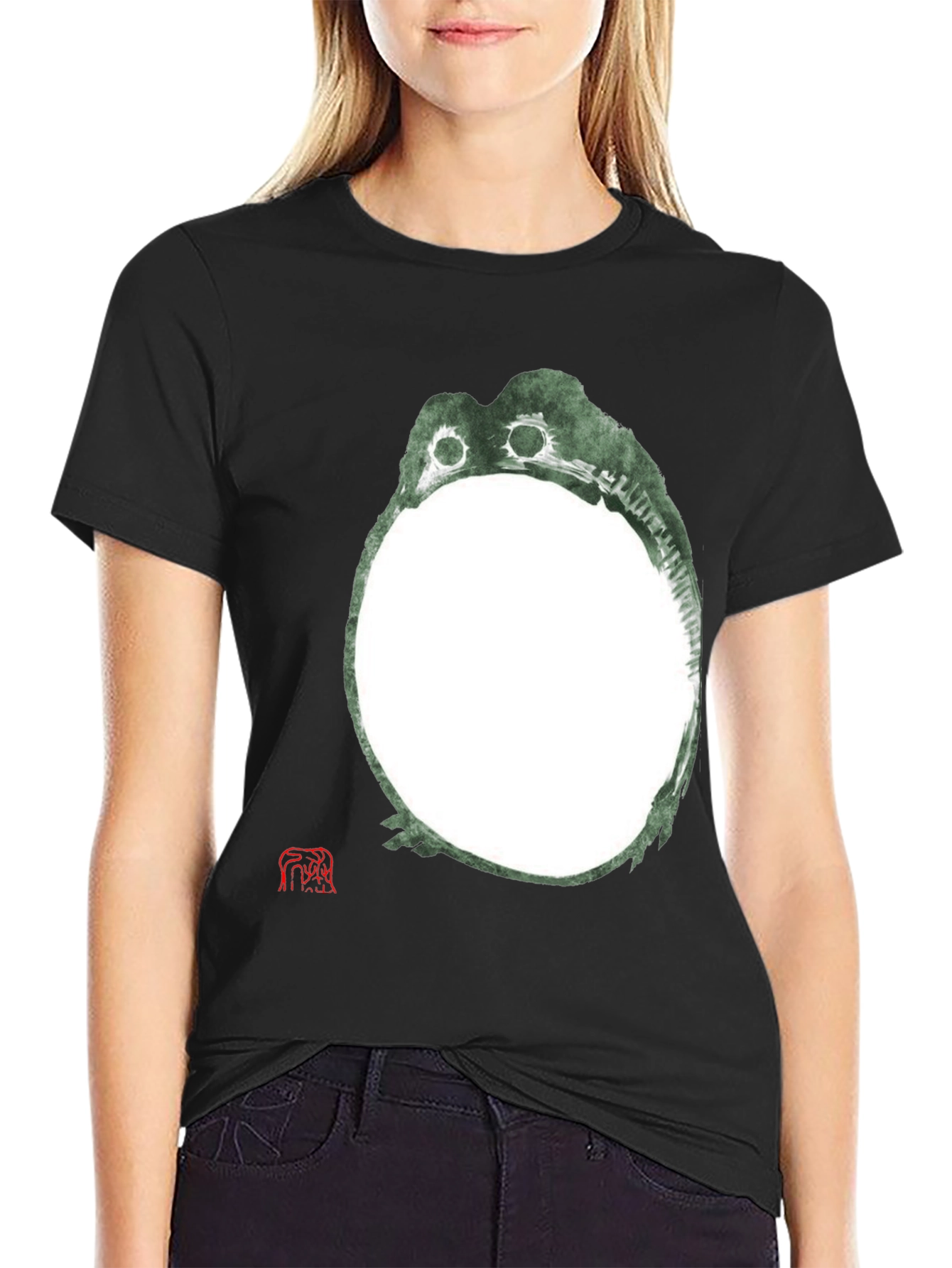 Unique Frog Graphic Black T-Shirt