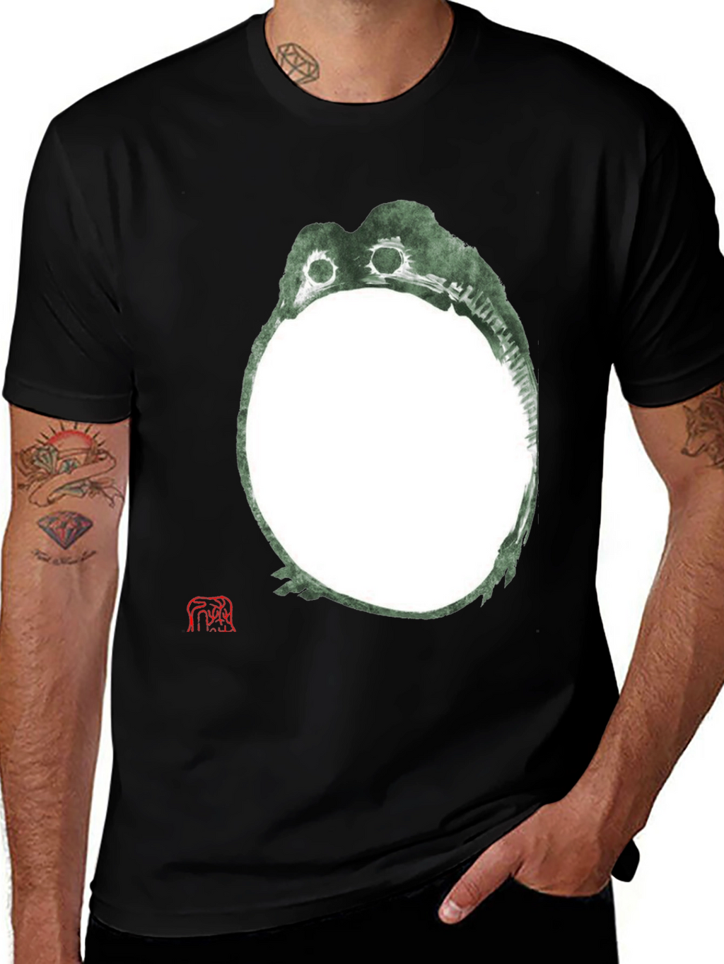Unique Frog Graphic Black T-Shirt
