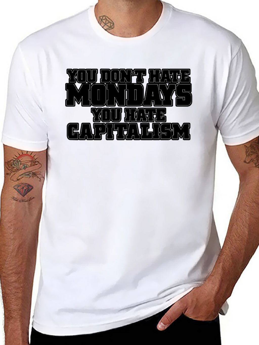 Anti-Capitalist Monday Hate Graphic Tee