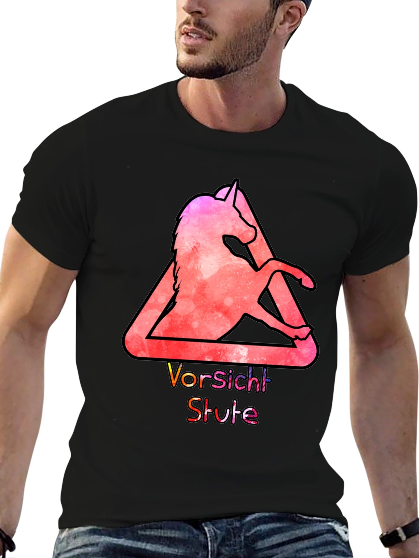 Unicorn Vorsicht Stute Graphic T-Shirt