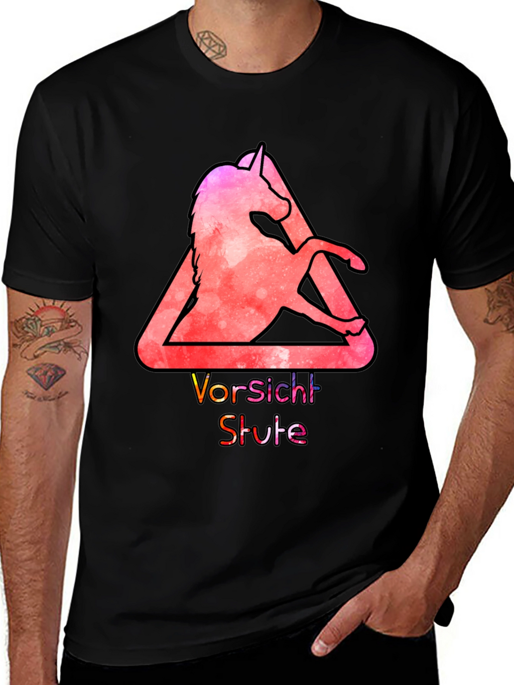 Unicorn Vorsicht Stute Graphic T-Shirt
