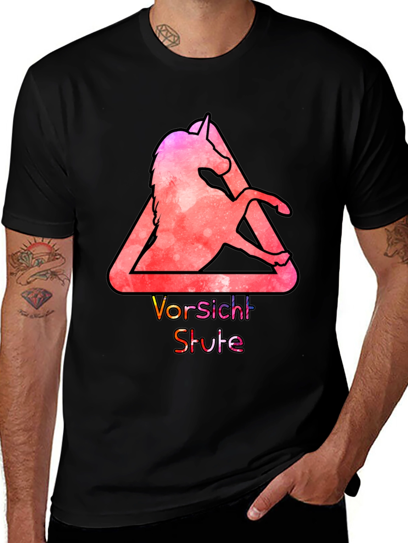 Unicorn Vorsicht Stute Graphic T-Shirt