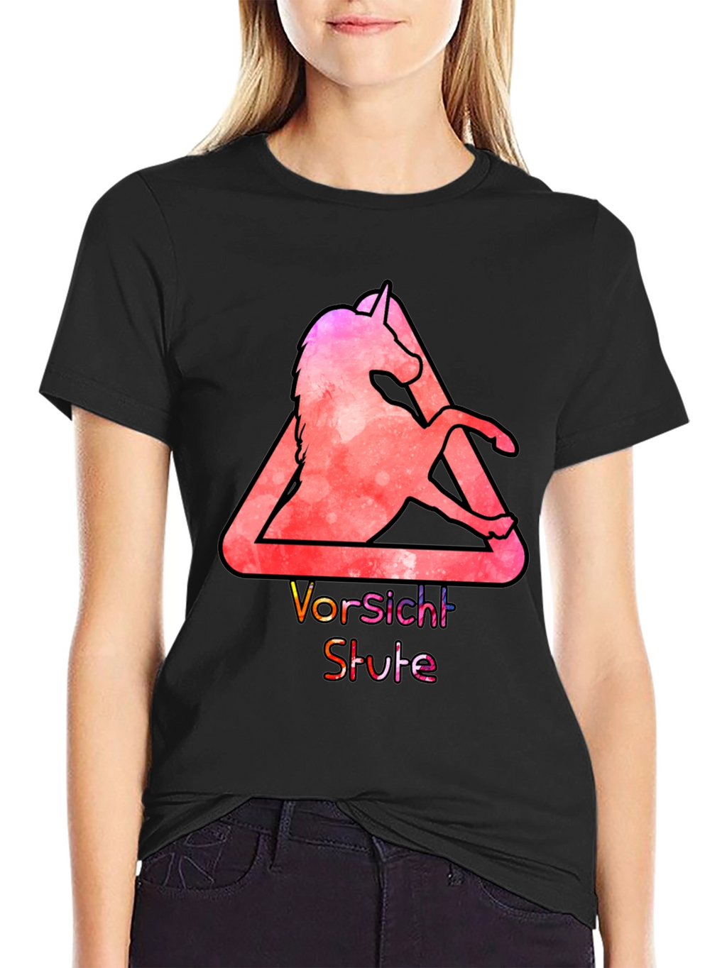 Unicorn Vorsicht Stute Graphic T-Shirt