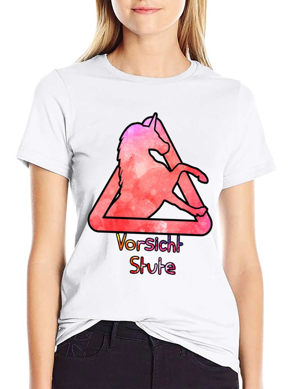 Unicorn Vorsicht Stute Graphic T-Shirt