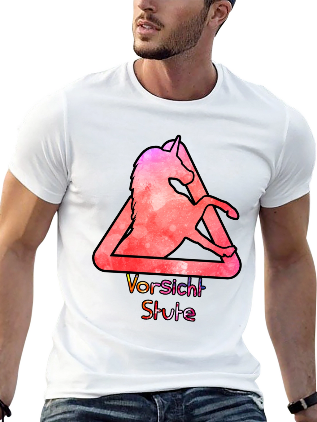 Unicorn Vorsicht Stute Graphic T-Shirt