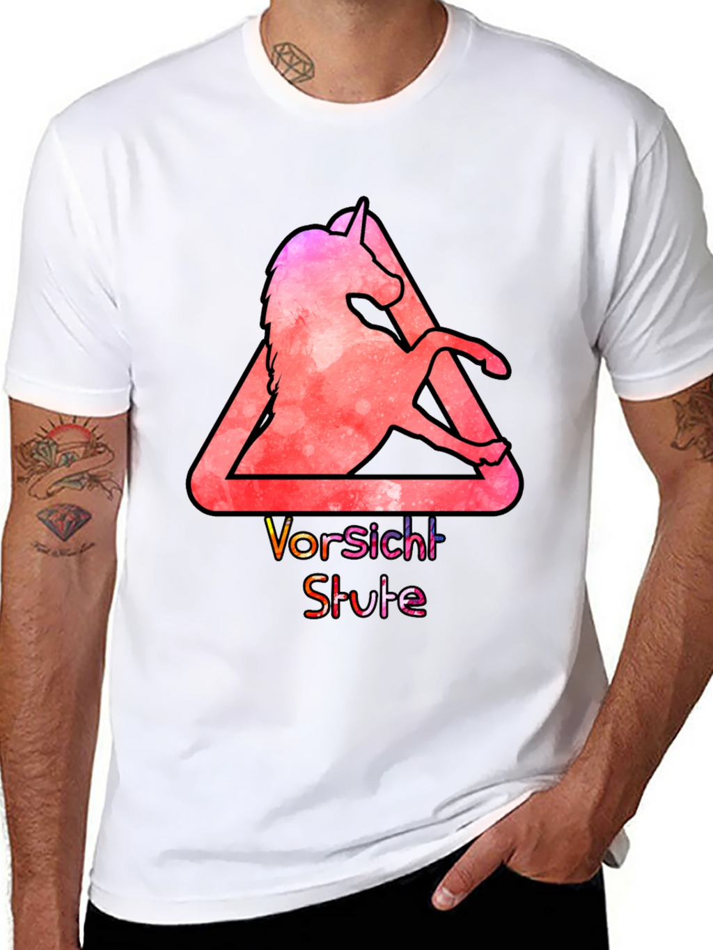 Unicorn Vorsicht Stute Graphic T-Shirt