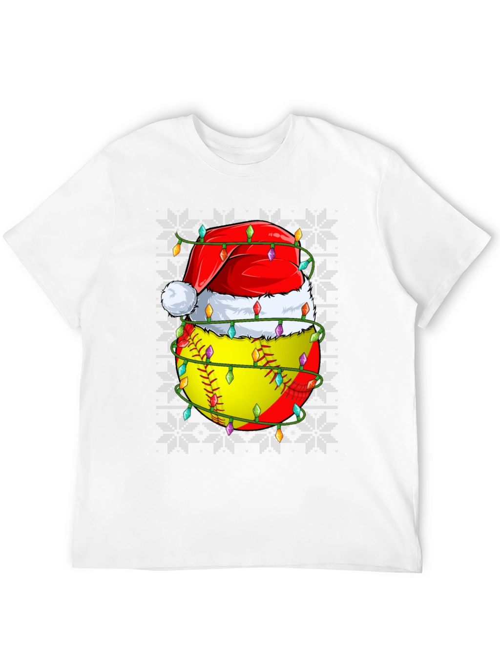 Festive Softball Christmas T-Shirt