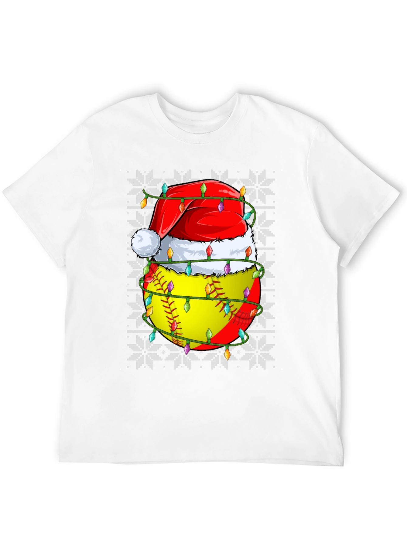 Festive Softball Christmas T-Shirt