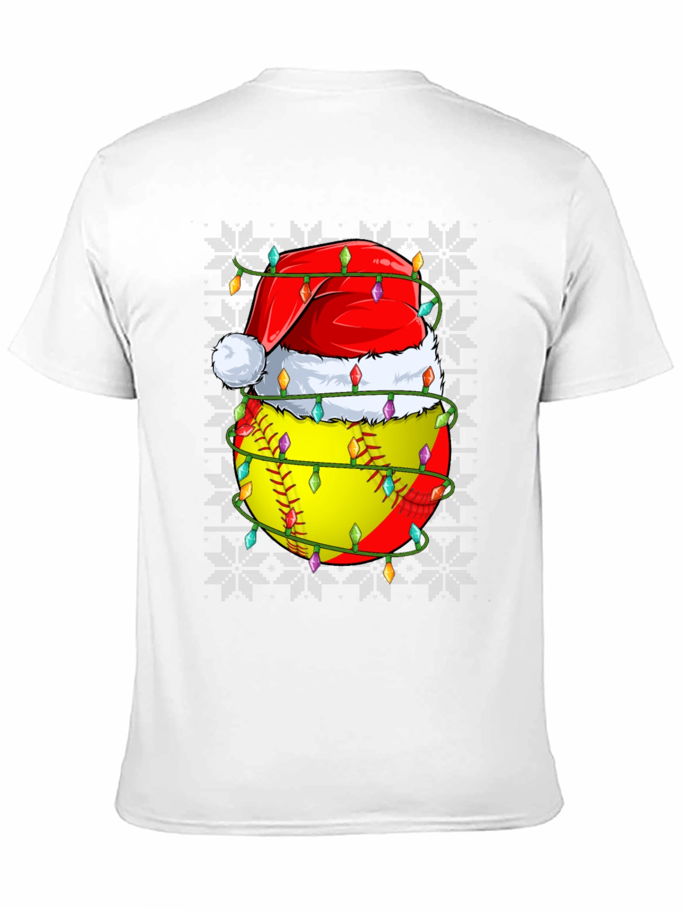Festive Softball Christmas T-Shirt