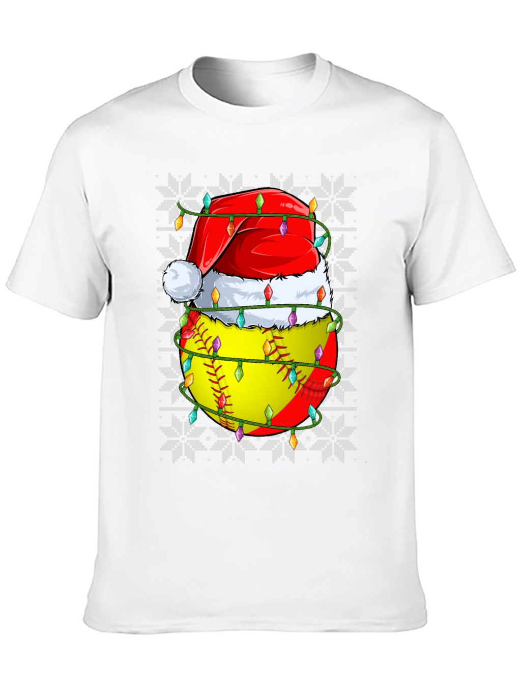 Festive Softball Christmas T-Shirt