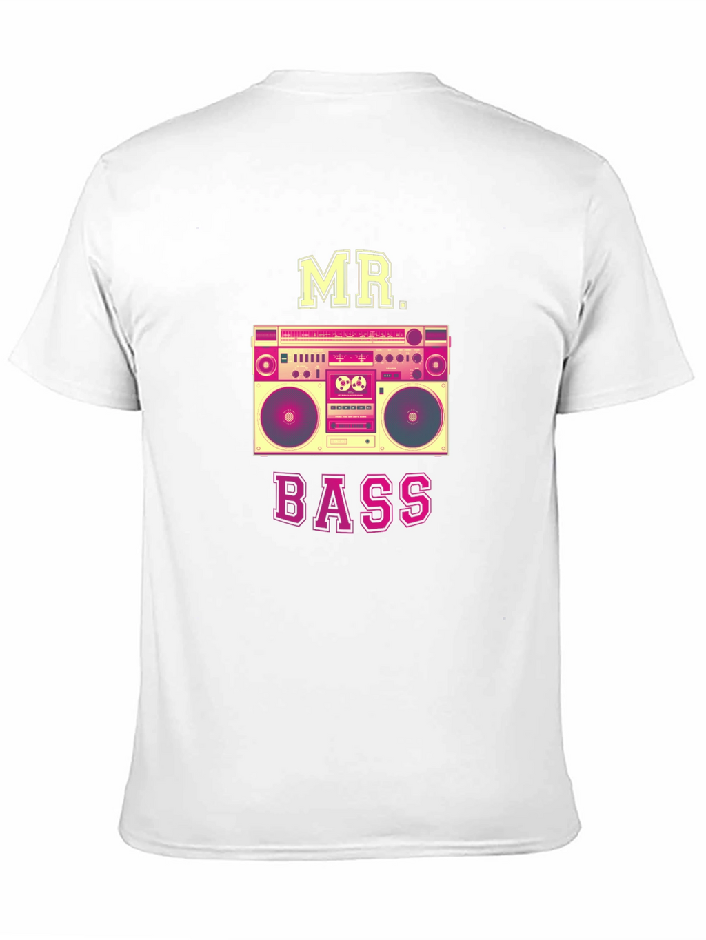 MR. BASS Boombox Graphic T-Shirt - Retro Style