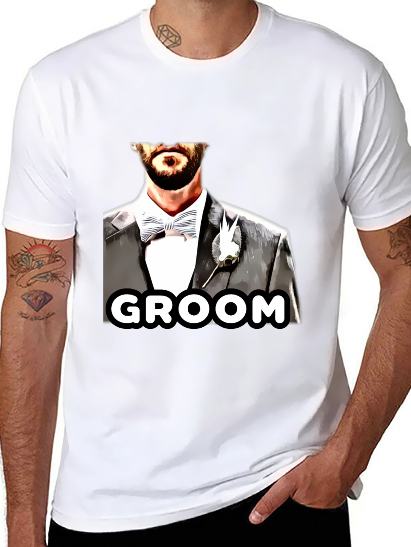 Groom Suit T-Shirt - Wedding Party Apparel