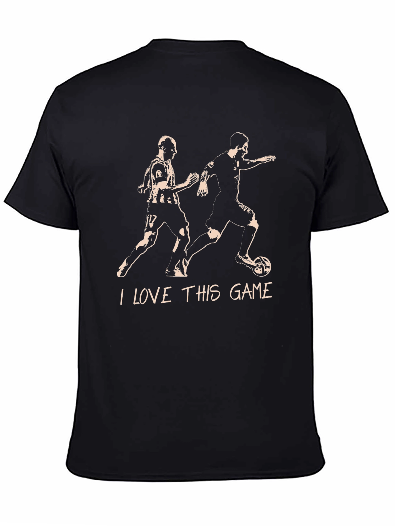 I Love This Game Black Soccer T-Shirt