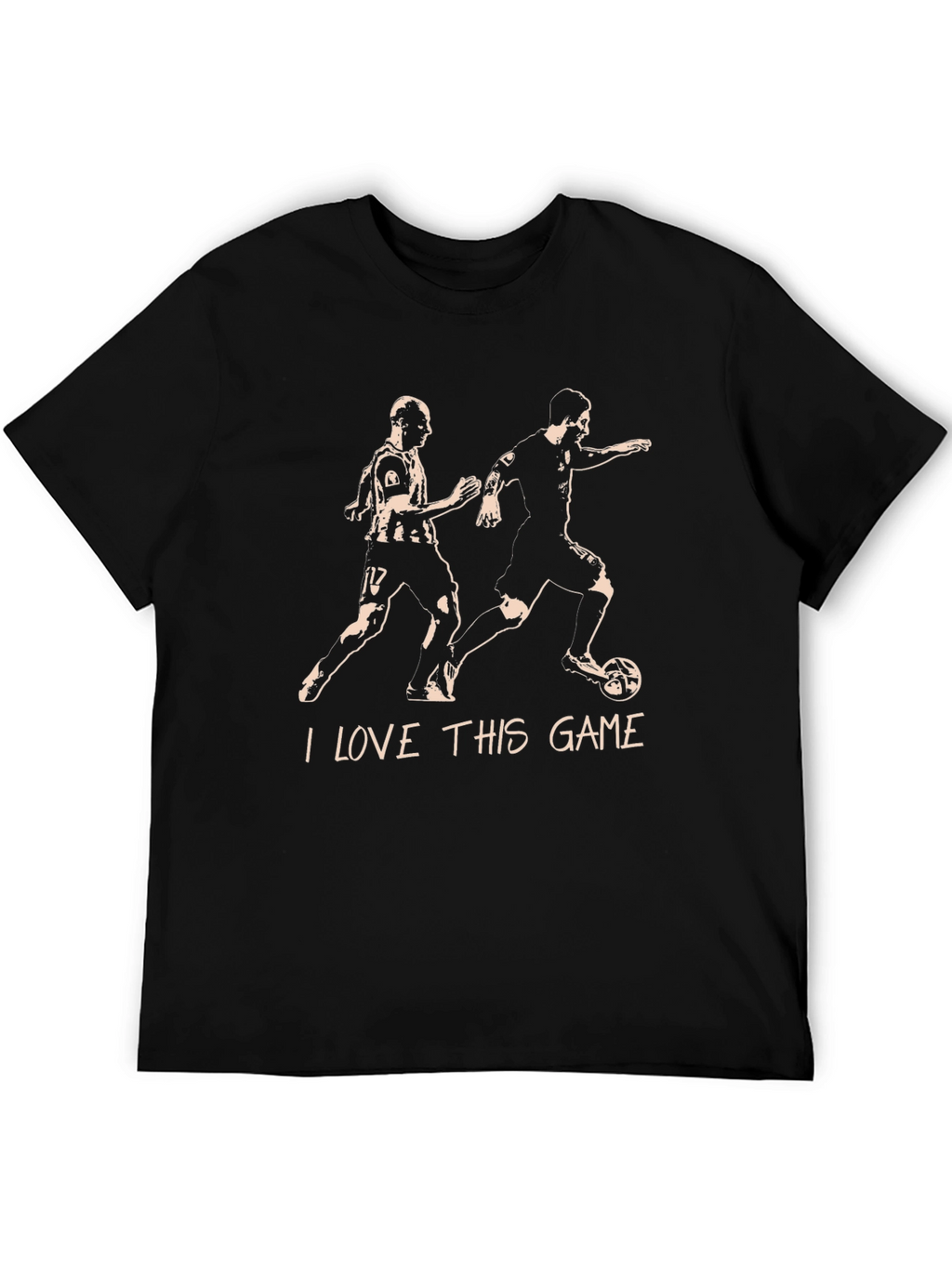 I Love This Game Black Soccer T-Shirt