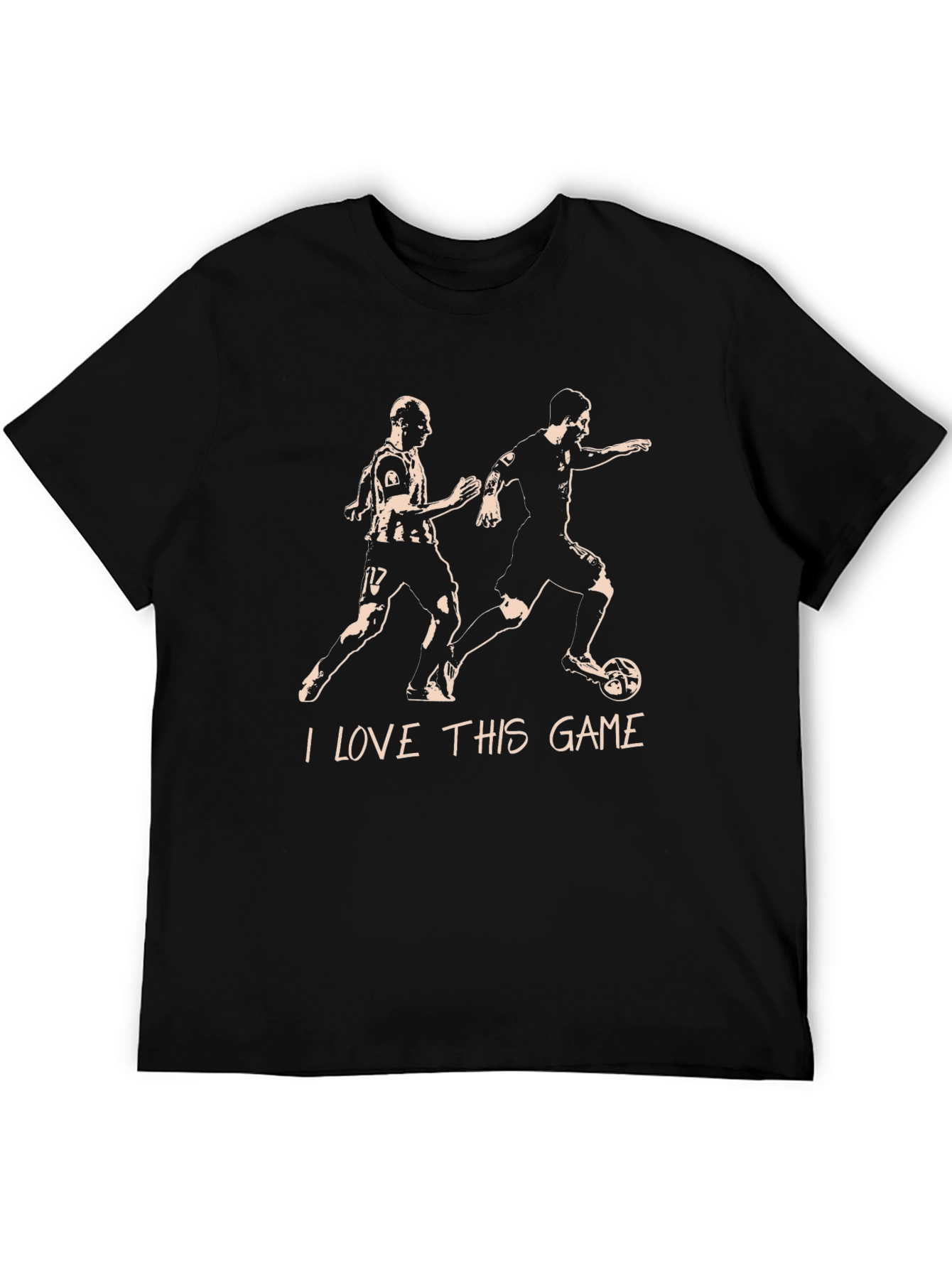 I Love This Game Black Soccer T-Shirt