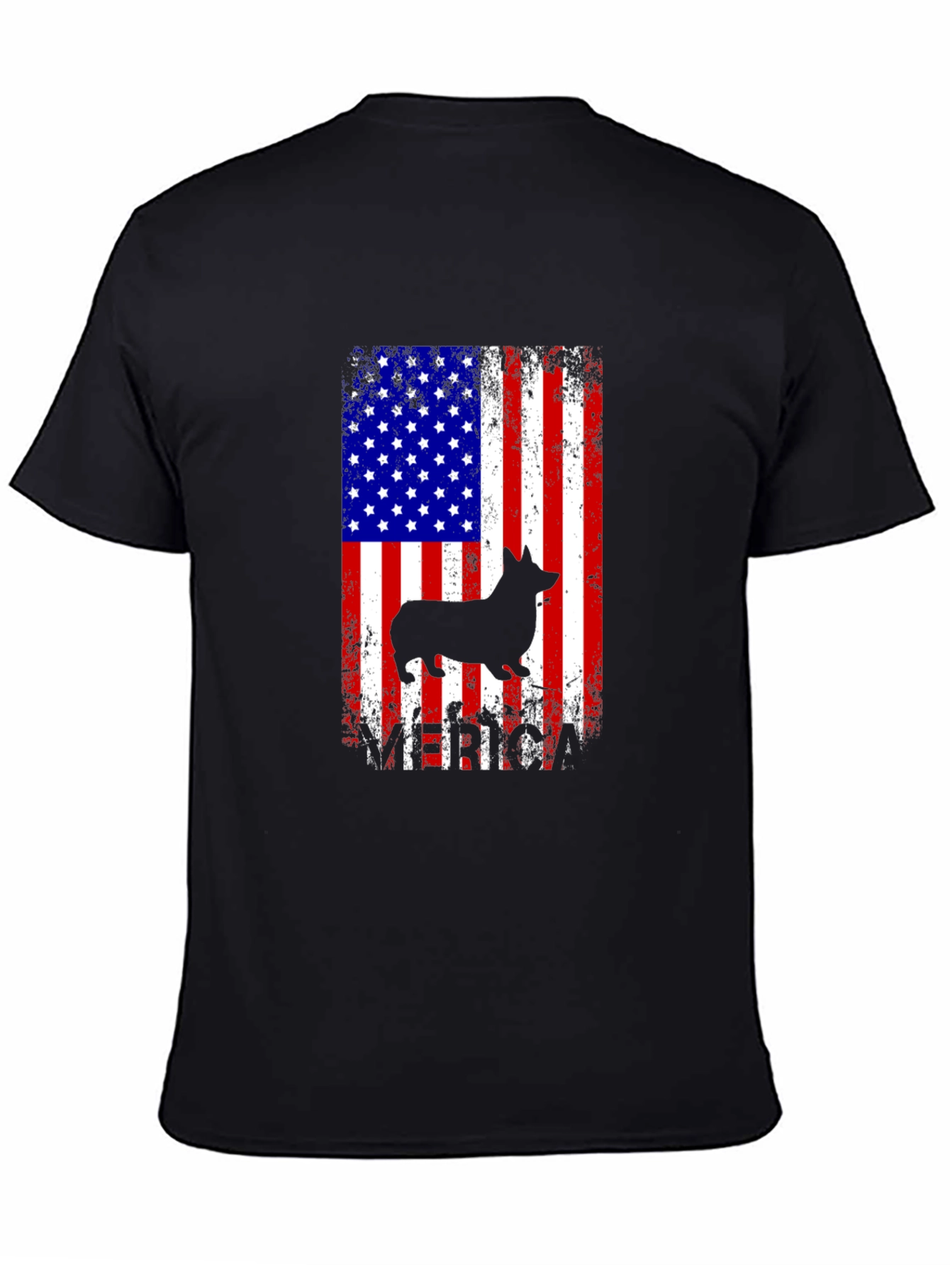 Corgi American Flag Graphic Tee - Patriotic Dog Lover T-Shirt